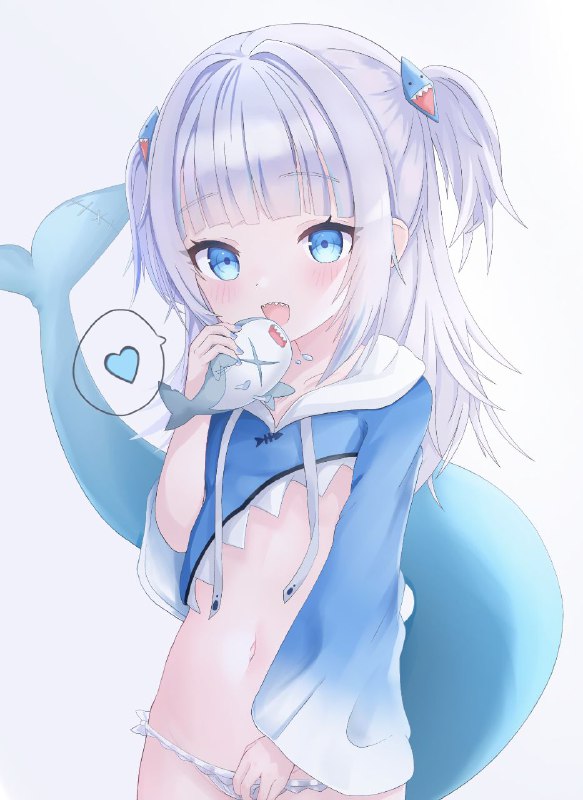 サメちゃんの非常食 | ネコプリン #pixiv 