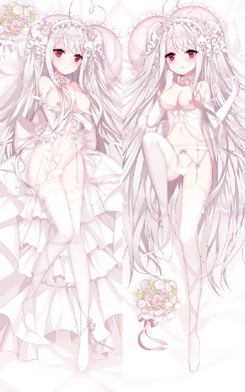 83703808(50258193_逆流茶会)_「R-18」逆流茶会 朱鹭咲澪 花嫁抱き枕カバー_[全裸#新娘#抱枕#白虎#骆驼趾#极上乳房#魅惑的大腿]_1