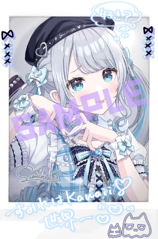 【お知らせ📢】ぶいすぽっ！所属 花芽すみれさんのメンバーシップ用チェキを撮らせていただきました💜🤍チェキの落書きはすみれさんご本人にしていただいております